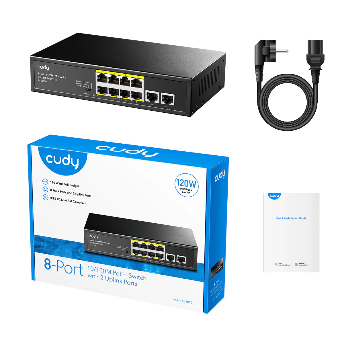 Cudy 8 Ports poe switch 10/100